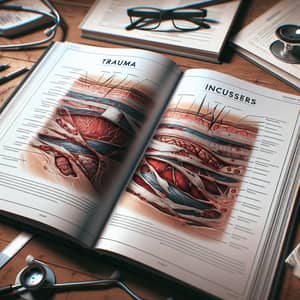 Anatomy Textbook Illustration: Trauma & Incised Wounds Details