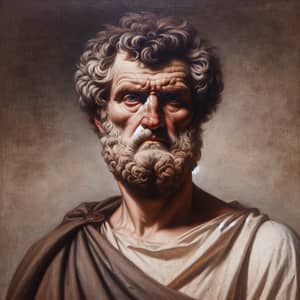 Classical Roman Style Oil Painting of Philosopher and Statesman