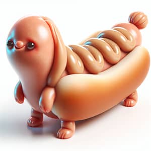 Hot Dog Creature - Fun and Unconventional Food-Inspired Being