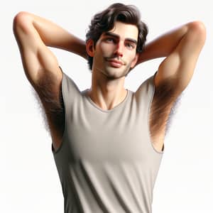 Natural Armpit Hair on Confident Male Figure