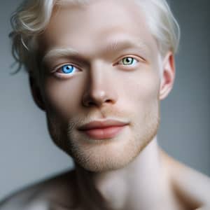 Man with Heterochromia and Albinism | Unique Eye Colors
