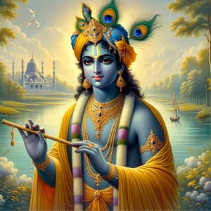 Shri Krishna HD Wallpapers | Divine Illustration