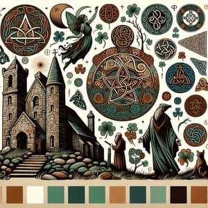 Traditional Celtic Art Illustration | Irish Culture Elements