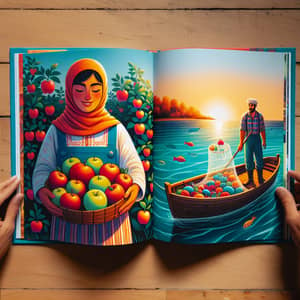 Colorful Picture Book: Diverse Cultural Scenes Come to Life