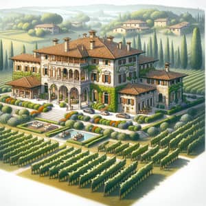 Luxury Tuscan Heritage House with Vineyard | Stunning 2-Story Mansion