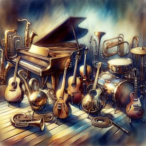 Musical Instruments Watercolor Symphony | Handcrafted Collection