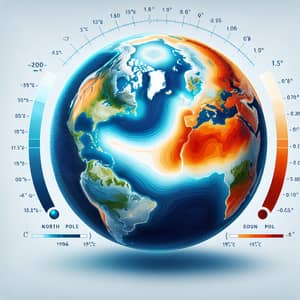 Global Rise in Temperature Visualization | Polar Regions Emphasis