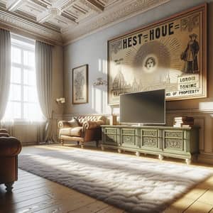 Vintage-styled Living Room with Sunlit Charm