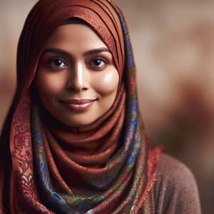 South Asian Woman Wearing Hijab - Cultural Identity