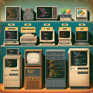 Evolution of Programming Languages in Nostalgic Retro Style