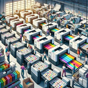 Advanced Digital Print Shop: Symphony of Progress and Color