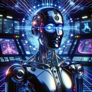 Advanced AI Robot | Streamlined Chrome Physique