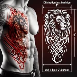 Powerful Lion Tribal Tattoo | Masculine Energy Profile Design