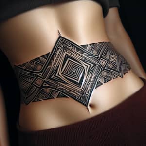 Maori Tribal-Inspired Cover-Up Tattoo Below Waistline