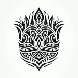 Unique Tribal Crown Tattoo Design | Below Waistline | Ancient Art Style