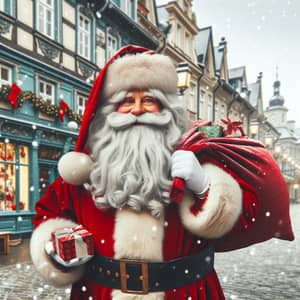 Traditional Santa Claus in Vushtrri: Festive Atmosphere
