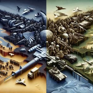 Fictitious Countries Conflict Illustration