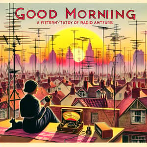 Good Morning Postcard for Radio Amateurs | City Sunrise Design