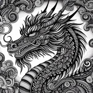 Majestic Dragon in Blackwork Style | The Power of Intricate Design
