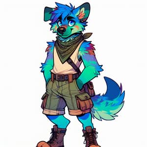 Colorful Male Dog Fursona | Adventure-Ready Anthro Character