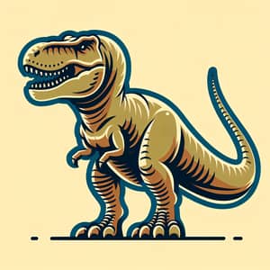 Clipart Dinosaur: Simple & Visually Appealing Illustration