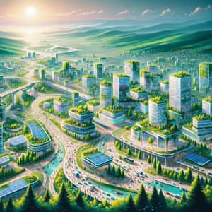 Futuristic Prishtina: A Sustainable Utopia in 2050