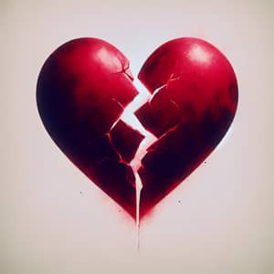 Radiant Crimson Broken Heart Artwork