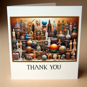 Elegant Thank-You Card with Figurines Store Theme