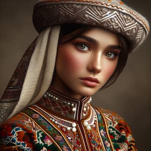Young Tajik Girl in Traditional Attire | Cultural Portrait