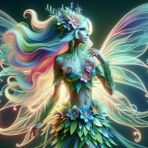 Flora Harmonix: Feminine Nature-Inspired Costume with Mystic Energy