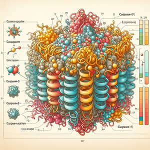 Caspase-3 Enzyme-Responsive Nanoparticle: Detailed Illustration