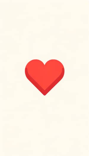 Bold Red Heart Symbol | Love & Affection Icon
