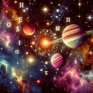 Cosmic Constellations and Planets with Latin Letters