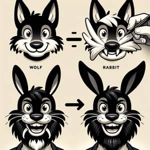 Hybrid Wolf and Rabbit Anthro Character Design