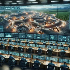 Bustling Command Centre | Monitoring Operations with Diverse Workers