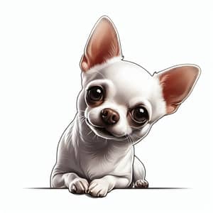 White Chihuahua Caricature