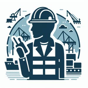 Port Operator Icon: Port Worker Illustration
