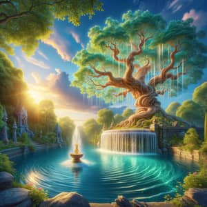 Tree of Eternal Life & Fountain of Youth - Serene Scenery