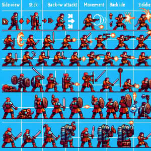 Dungeons & Dragons Pixel Art Sprite Sheet - Amazing Character Frames