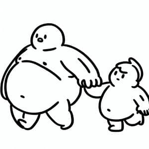 Chubby and Skinny Adventure | Unique Illustration