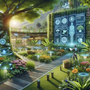 Futuristic Smart Garden - Harmony of Nature and Technology