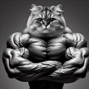 Muscular Cat Image: Powerful feline with robust physique