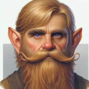 Distinctive Dwarf with Golden Hair and Neat Grooming