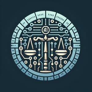 Law & AI Emblem Design: Scales, Gavel, & AI Icons