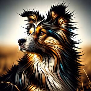 Unique Black, Brown & White Dog: Loyalty & Companionship
