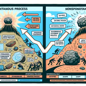 Spontaneous vs Nonspontaneous Processes: Visual Comparison