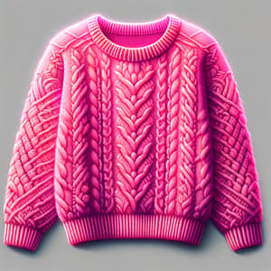 Cozy & Vibrant Pink Sweater for Warmth | Knitted Design