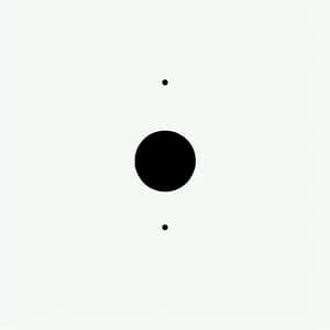 Minimalistic Black Dot Illustration on White Background