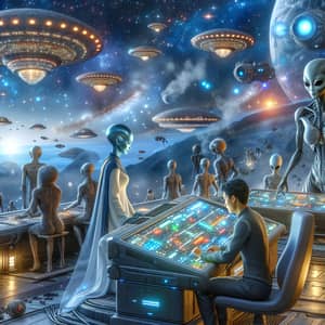 Interstellar Aliens: Harmonious Co-existence in Cosmic Setting