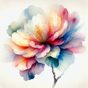 Radiant Blossom: Ethereal Charm and Delicate Fluidity | Watercolor Beauty